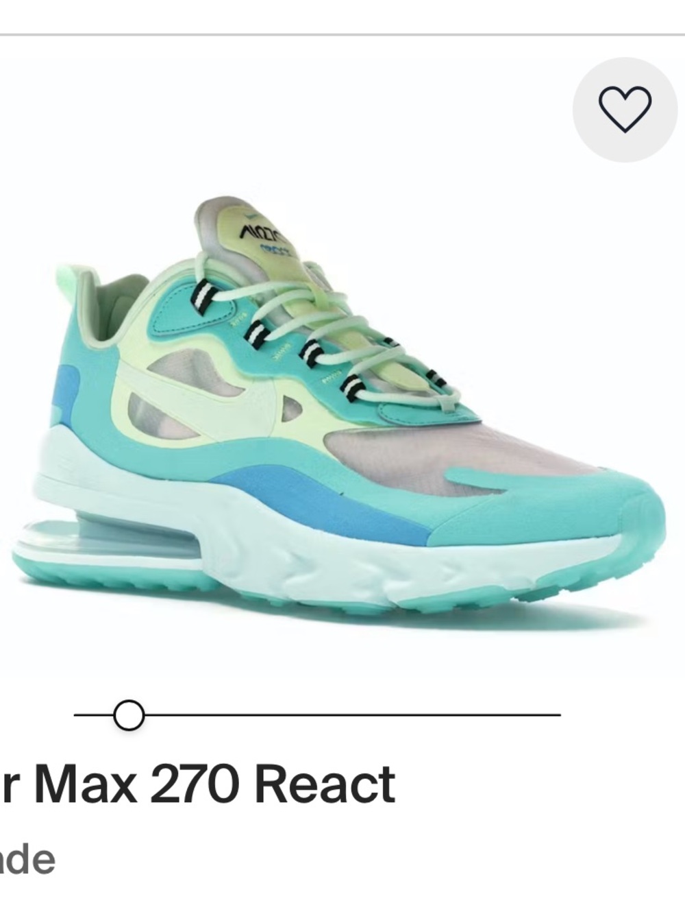 Nike Men’s Air Max 270 React - Mint Green & Teal